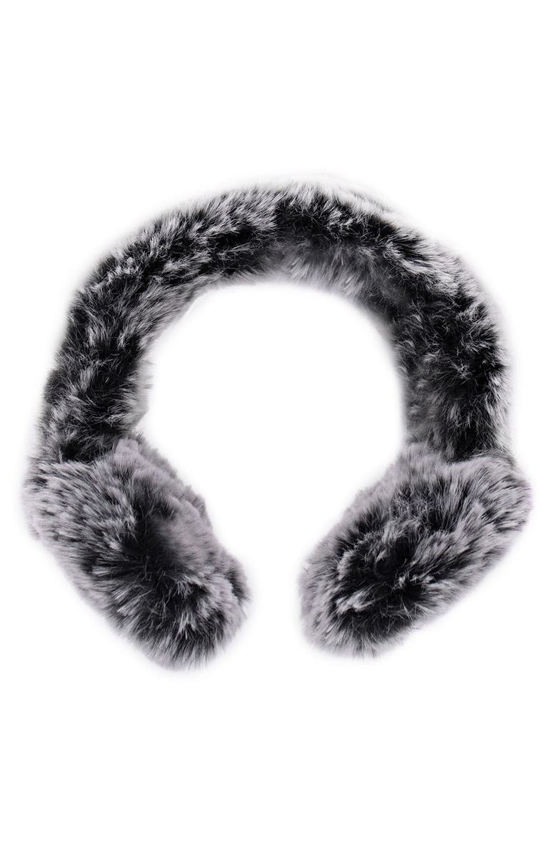 SURELL Faux Fur Covered Earmuffs, Alternate, color, Black Frost