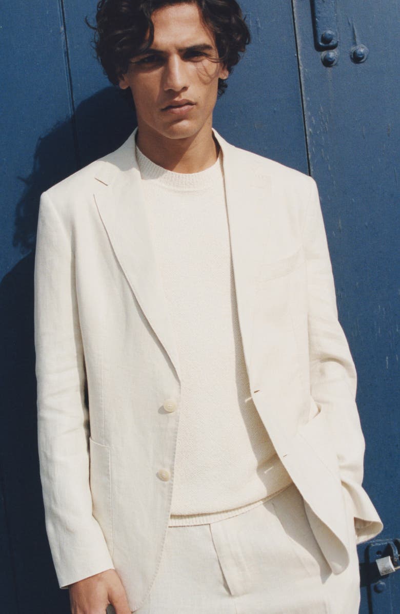 MANGO Suit Jacket, Alternate, color, Ecru