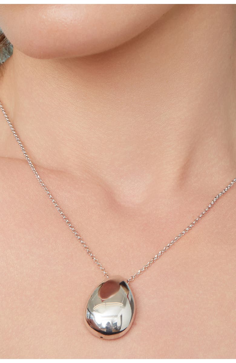 Oradina Sterling Silver Reflection Pendant Necklace, Alternate, color, Silver