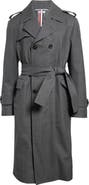 Thom Browne Unstructured Wool Blend Twill Trench Coat
