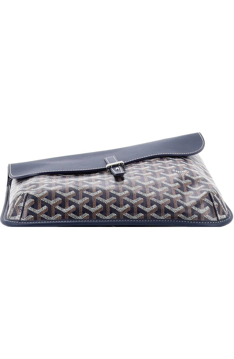 Pre-Owned Goyard Coursier Messenger Bag Coated Canvas and Leather, Alternate, color, Blue