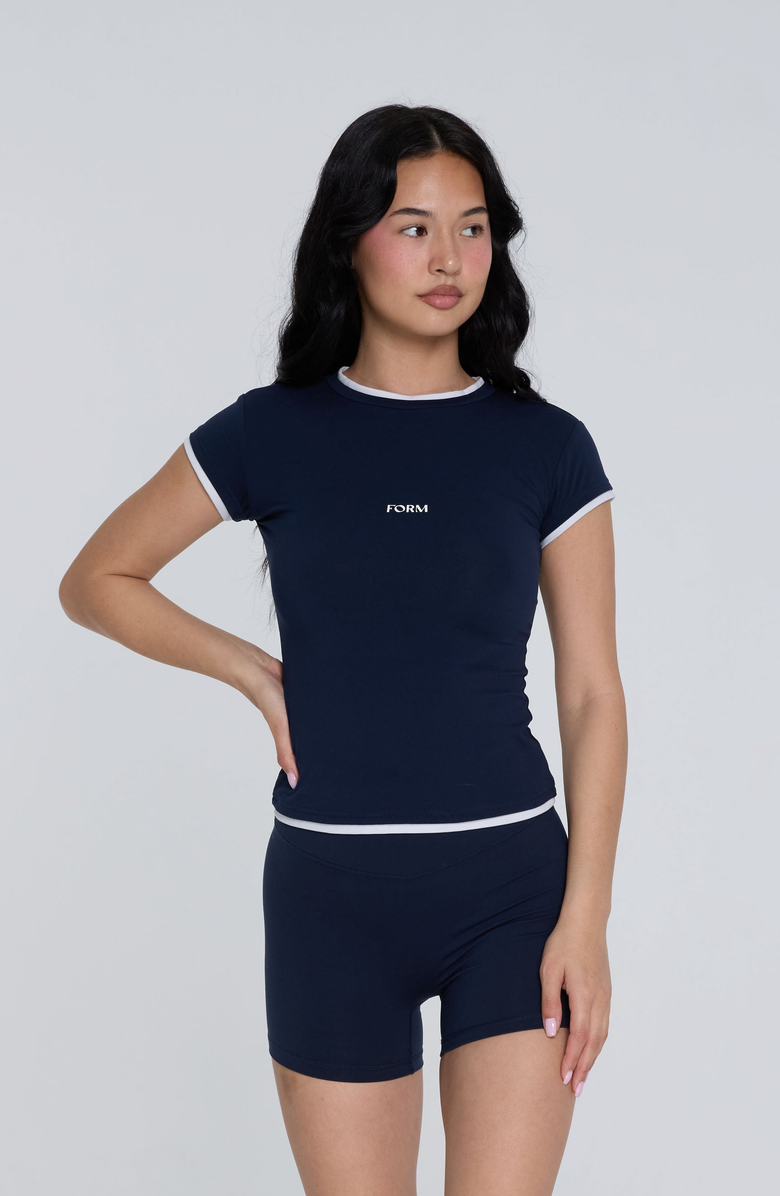 FORM Layering Tee, Main, color, Navy / White