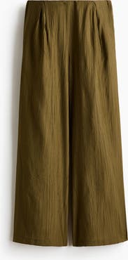 H&M Crinkled Viscose-blend Pants