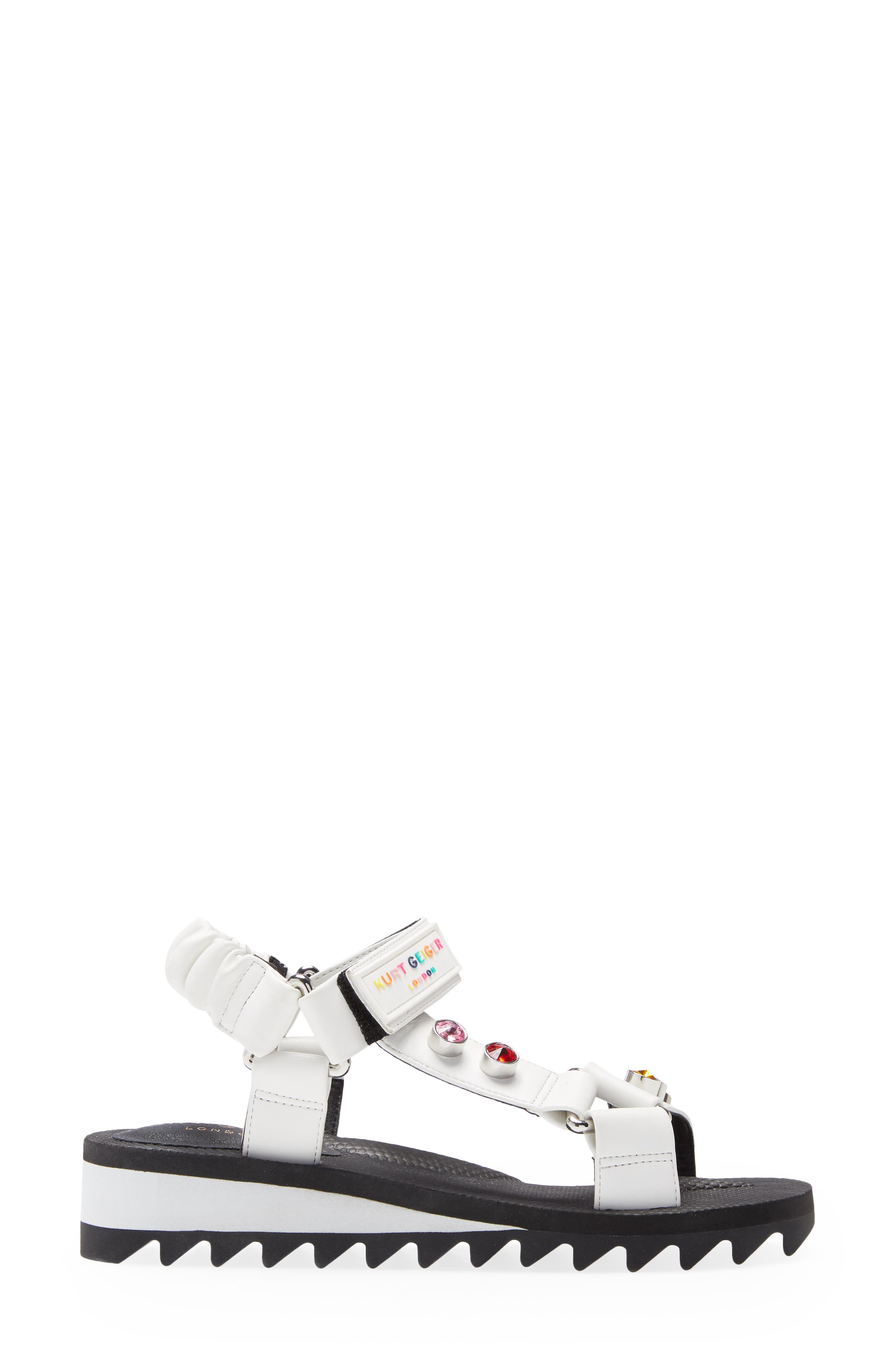 Orion Platform Sandal, Alternate, color, WHITE