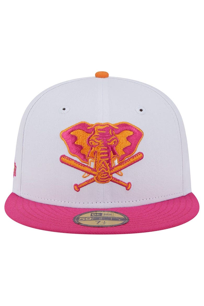 Men's New Era  White/Pink Oakland Athletics 40th Team Anniversary 59FIFTY Fitted Hat, Alternate, color, White