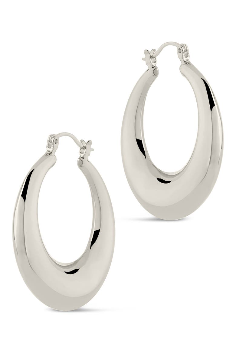 Quinn Tube Hoops, Alternate, color, SILVER