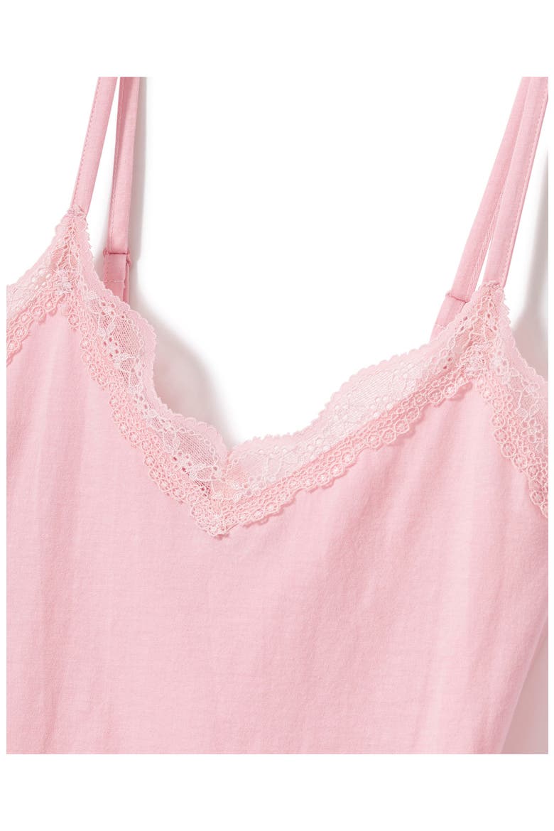 Pima Cotton Lace Trim Camisole Pajamas, Alternate, color, PINK