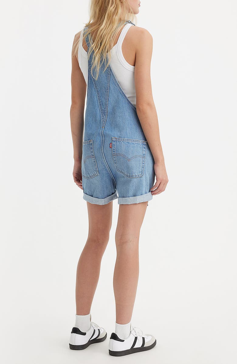 Levi's<sup>®</sup> Cuffed Hem Denim Shortalls, Alternate, color,