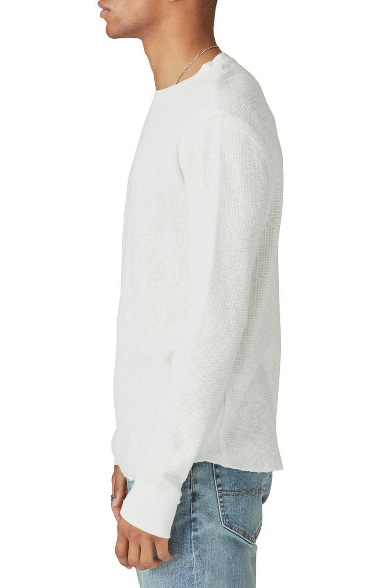 Lucky Brand Garment Dye Thermal Cotton Top, Alternate, color, Bright White