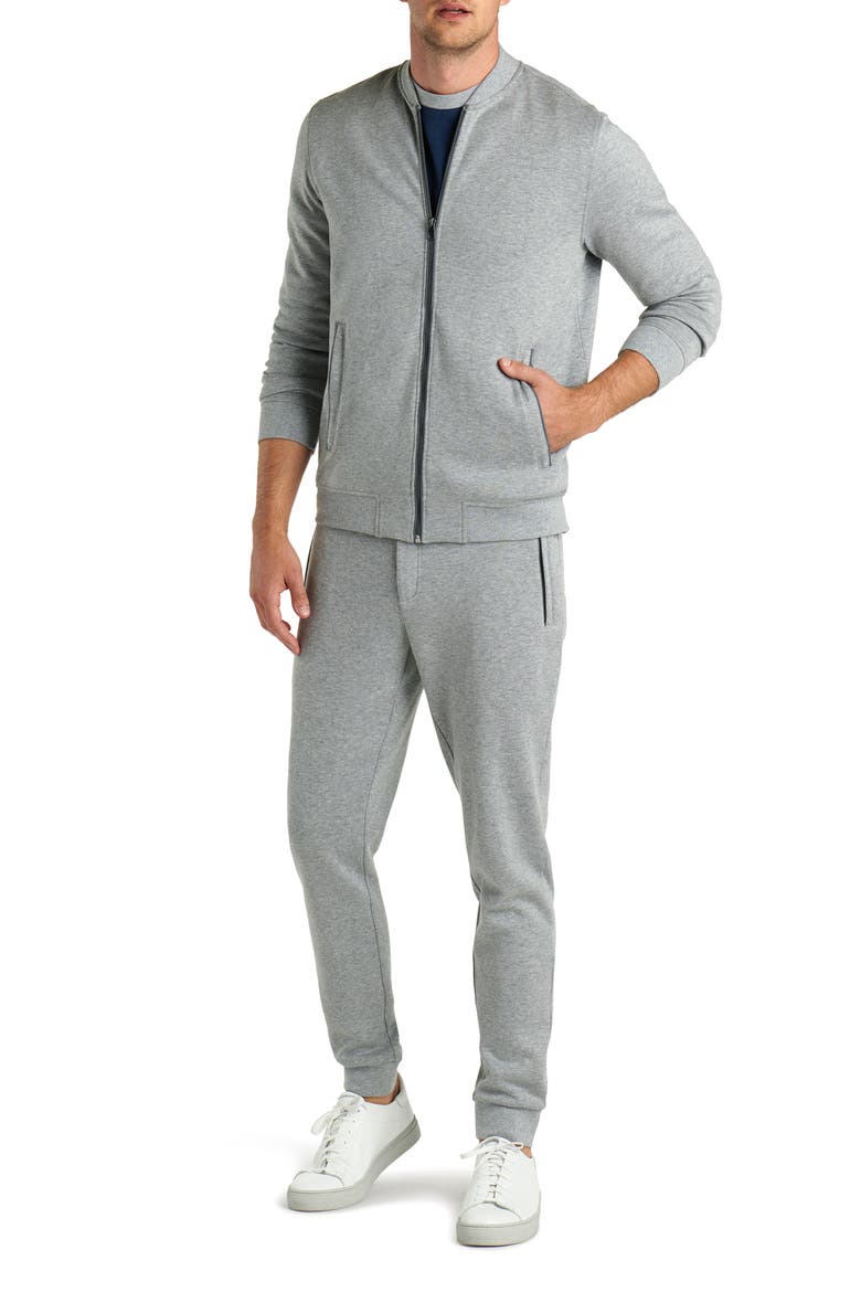 Comfort Zip Crewneck Sweatshirt, Alternate, color, PLATINUM