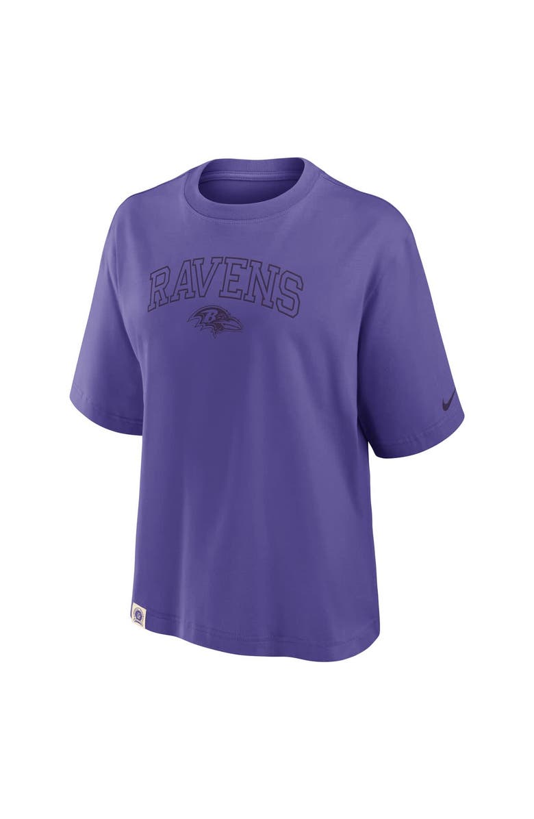 Nike Women's Nike Purple Baltimore Ravens Glory Arch Boxy T-Shirt, Alternate, color, Purple