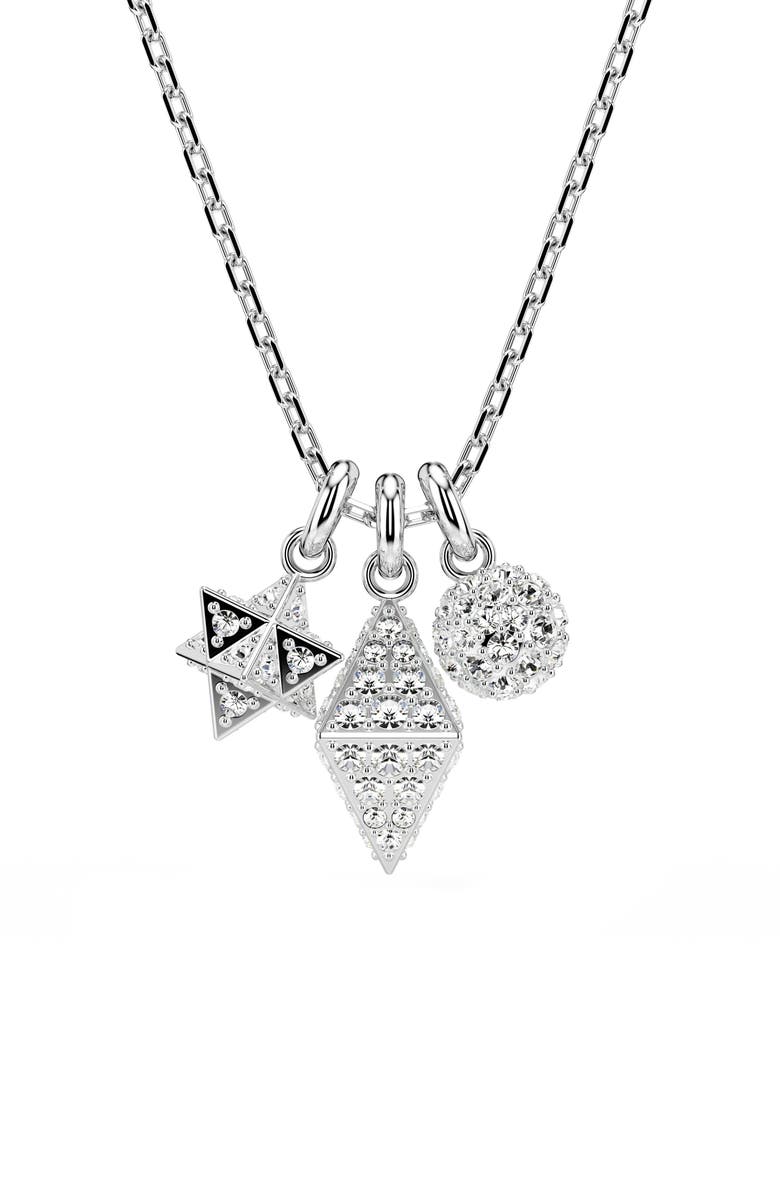 Swarovski Dextera Pavé Charm Necklace, Main, color, 
