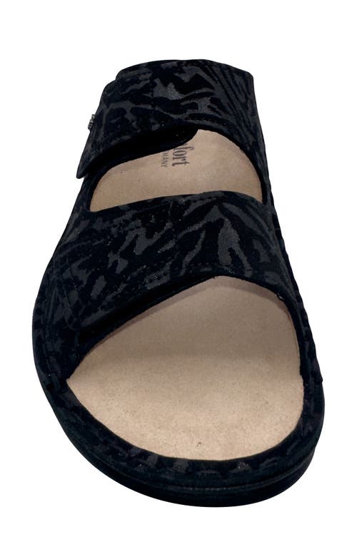 Finn Comfort Jamaika Slide Sandal In Black Delizia