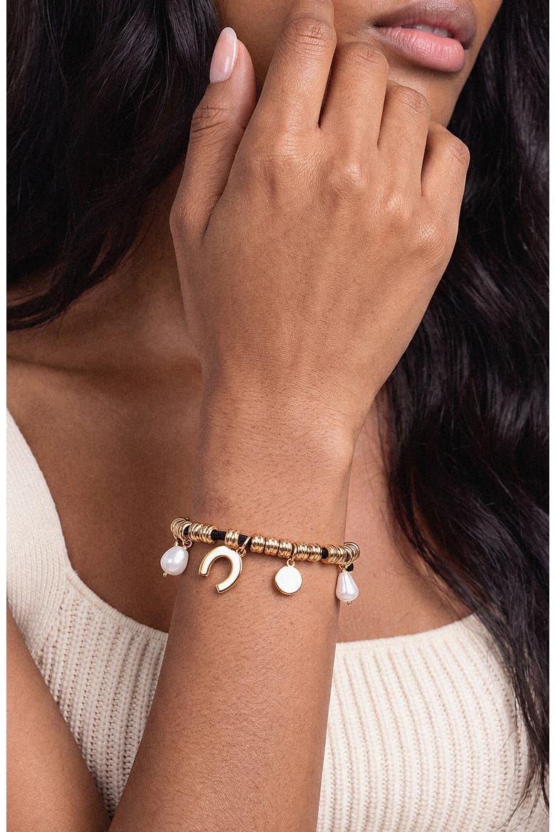 Lucky Cord Charm Bracelet, Alternate, color, GOLD
