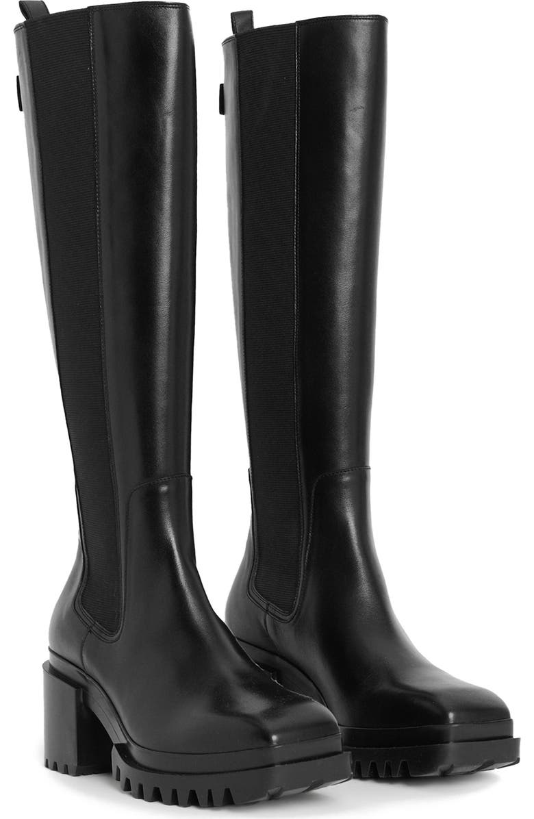AllSaints Natalia Lug Sole Knee High Boot, Main, color,