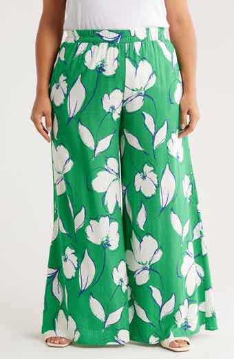 Renee C Floral Print Wide Leg Pants