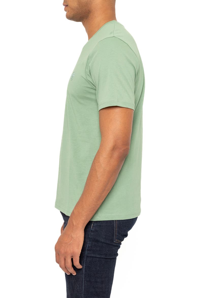 Montpellier V-Neck Cotton T-Shirt, Alternate, color, GREEN