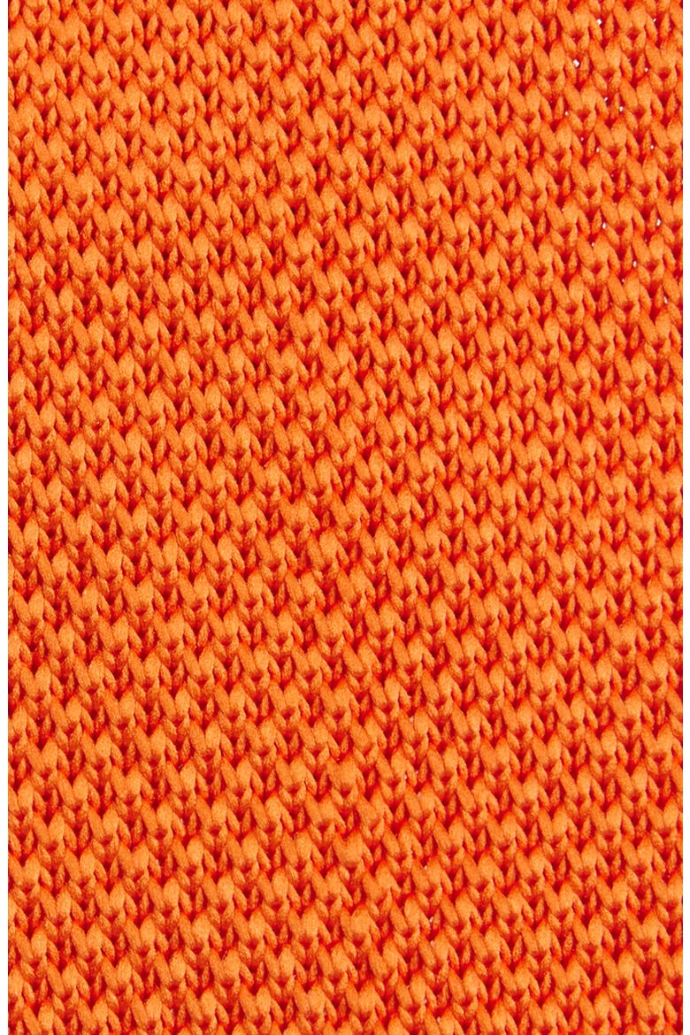 Orange Knit Silk Tie, Alternate, color, ORANGE