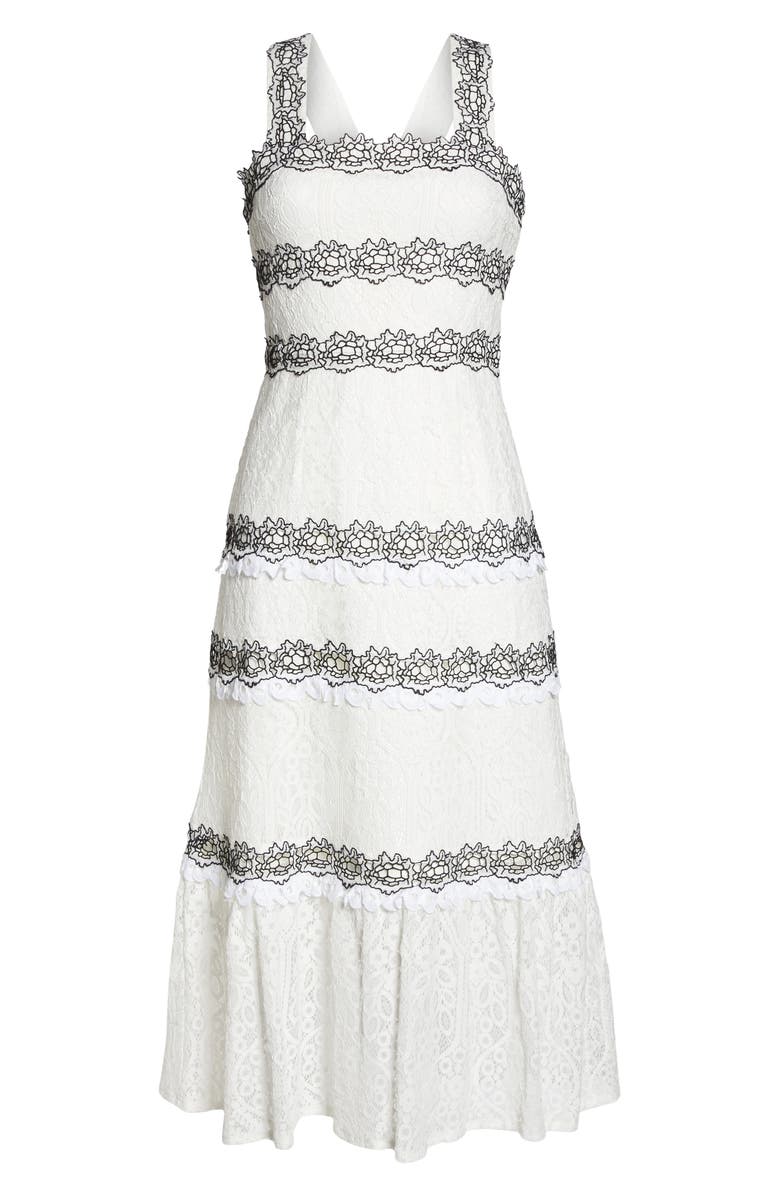 Foxiedox Frances Embroidered Lace Midi Dress | Nordstrom