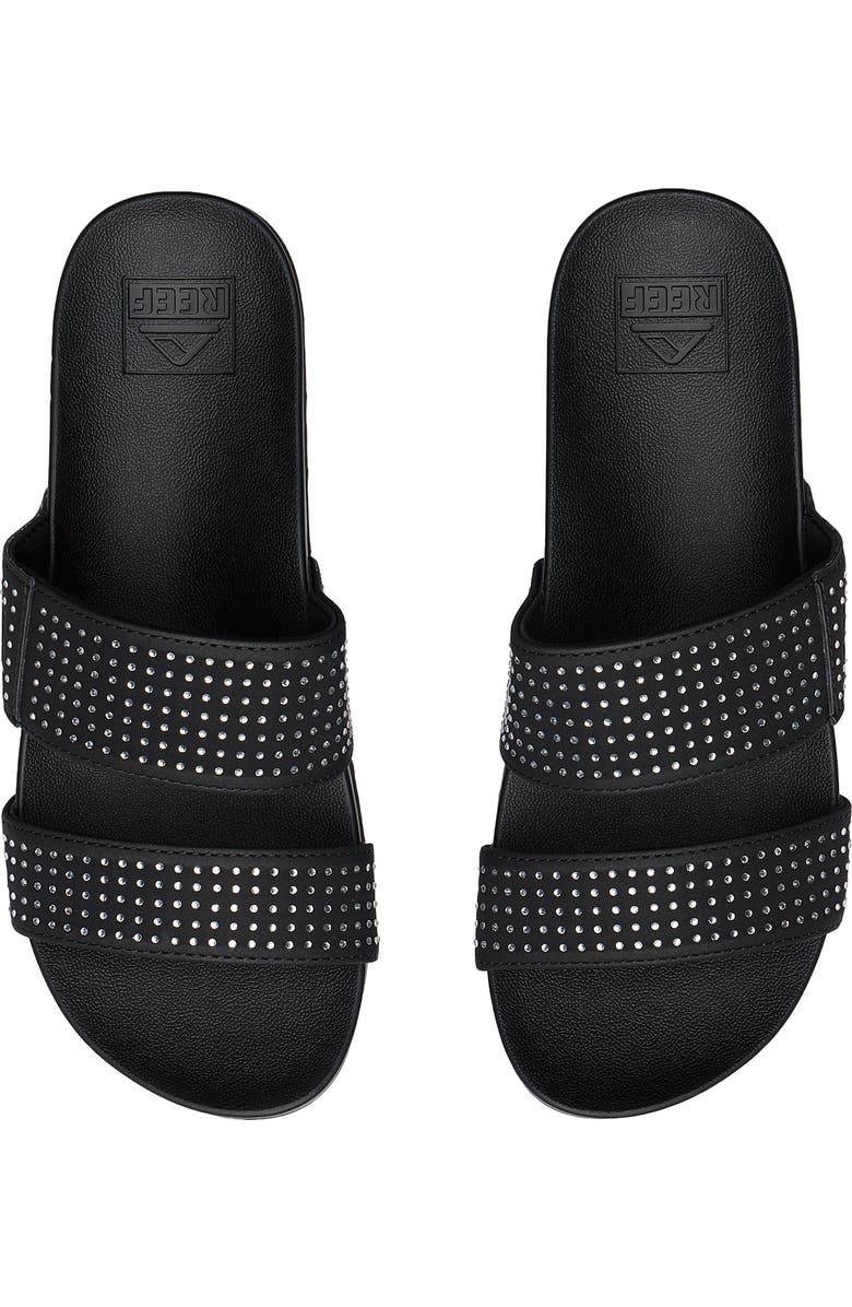 Reef Vista Platform Slide Sandal, Alternate, color, Black Sparkle