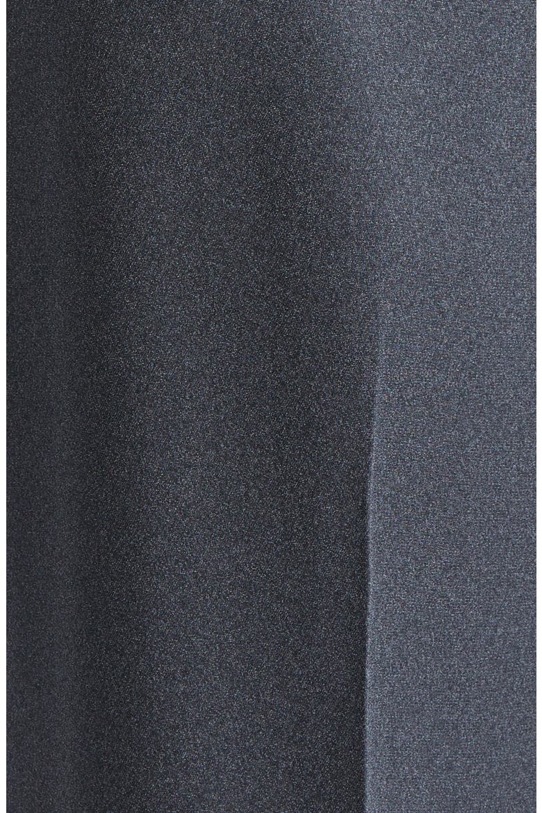 High Waist Heathered Crepe Wide Leg Pants, Alternate, color, DARK GREY MELANGE
