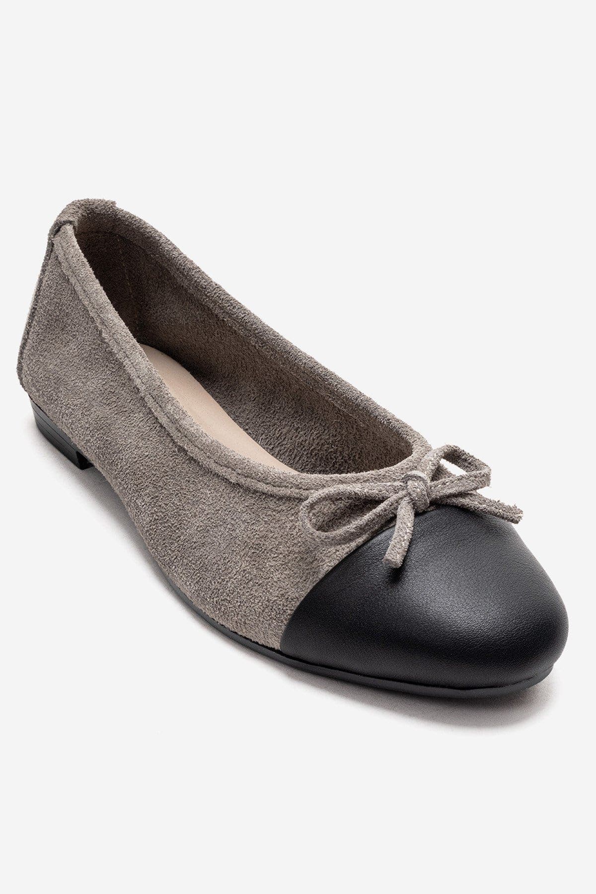 Boleo Leather Ballet Flat, Alternate, color, Grey Suede