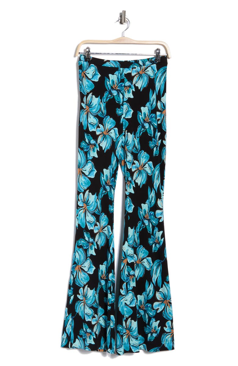DVF Brooklyn Flare Pants, Alternate, color, Opera Floral Black
