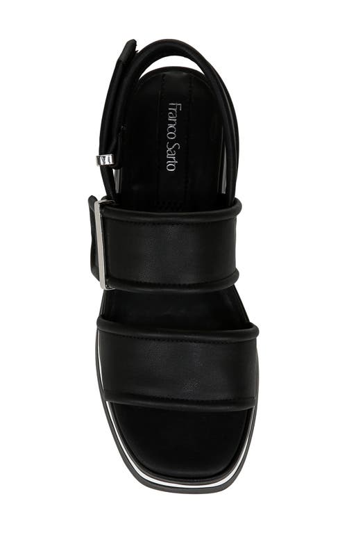 Franco Sarto Women's Piper Open Square Toe Slingback Platform Sandals In Black