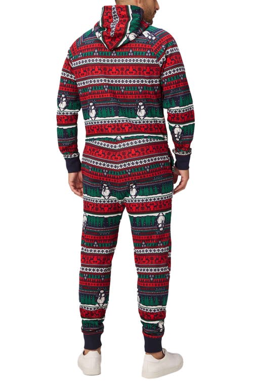 Fabletics The Go-to Fleece Hooded Jumpsuit In Red