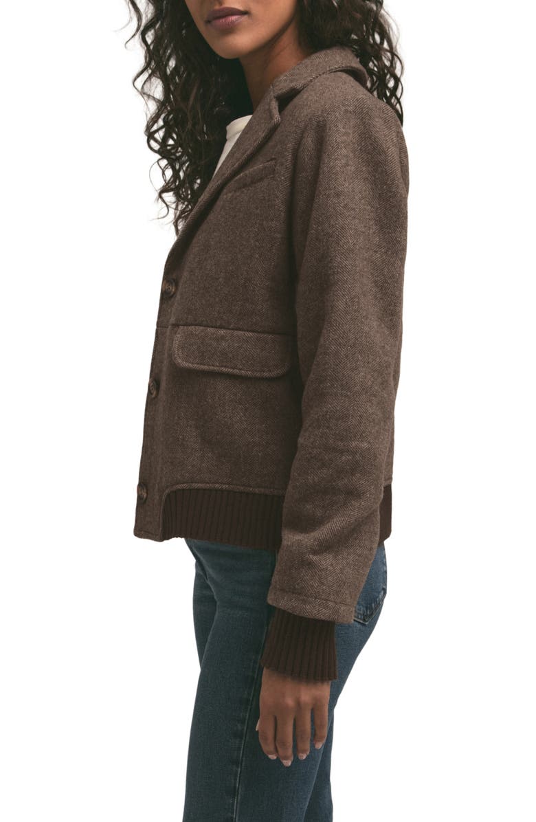 Favorite Daughter The City Herringbone Bomber Jacket, Alternate, color, 