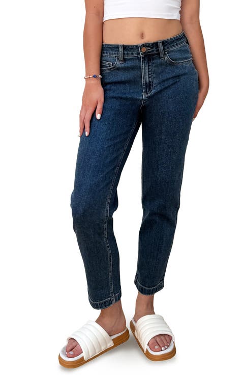 High Waist Slim Straight Leg Jeans