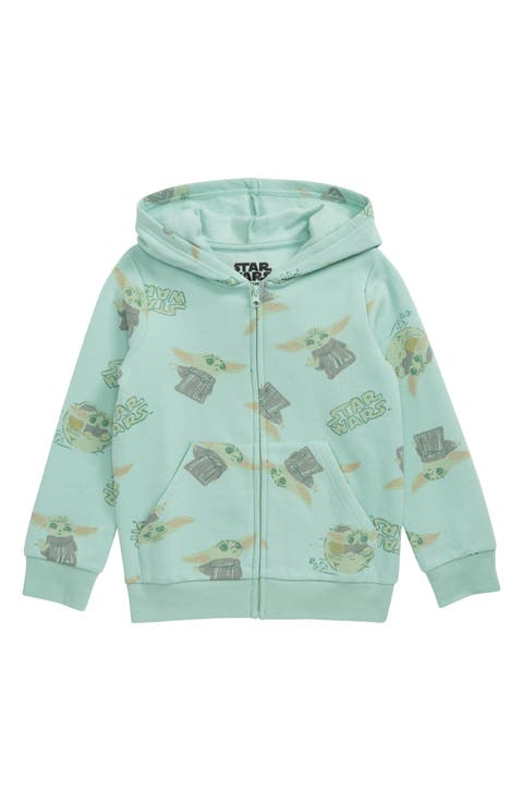 Kids' Star Wars Grogu Mandalorin Zip Hoodie (Toddler & Little Boy)