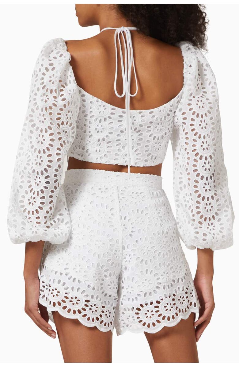 NO PISE LA GRAMA Palma Real Short, Alternate, color, White Eyelet