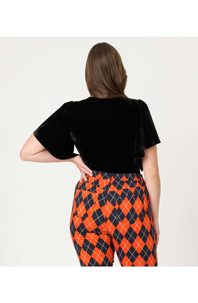 Unique Vintage Flutter Sleeve Top, Alternate, color, Black