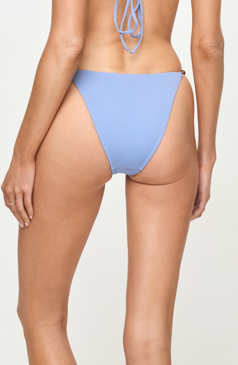 LSPACE Harlow Beaded Side Bikini Bottoms, Alternate, color, Chambray