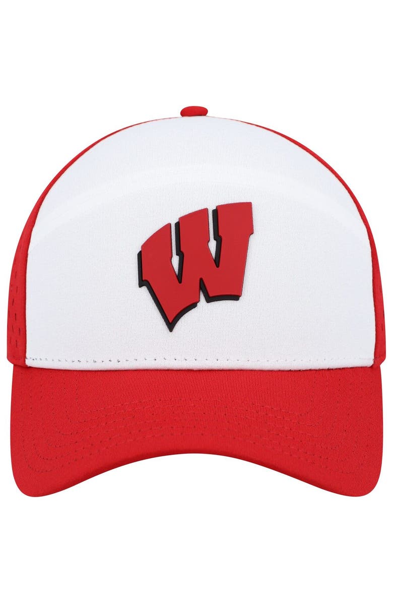Under Armour Men's Under Armour White/Red Wisconsin Badgers Laser Performance Snapback Hat, Alternate, color, 