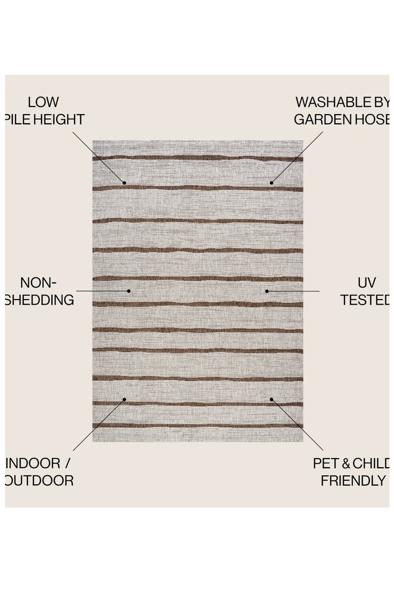 Colonia Berber Stripe Indoor/Outdoor Area Rug, Alternate, color, Beige/Brown