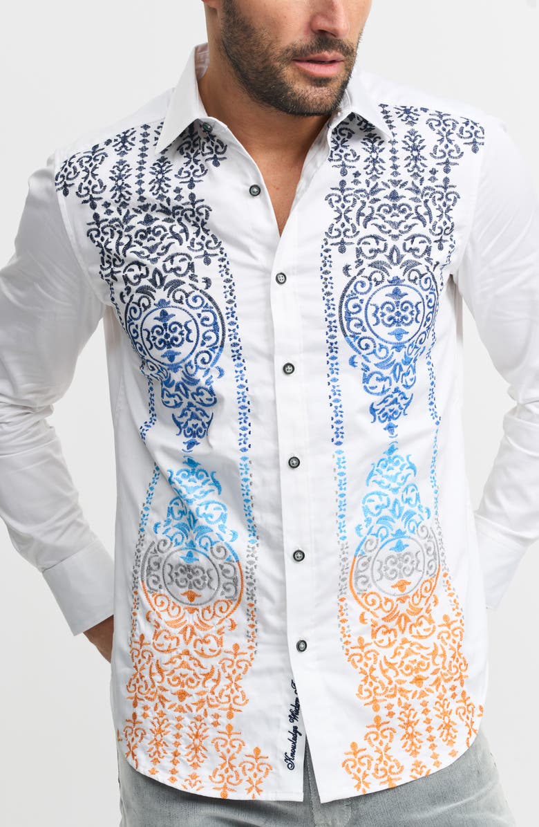 Robert Graham Gate Keeper Button-Up Shirt, Main, color, 