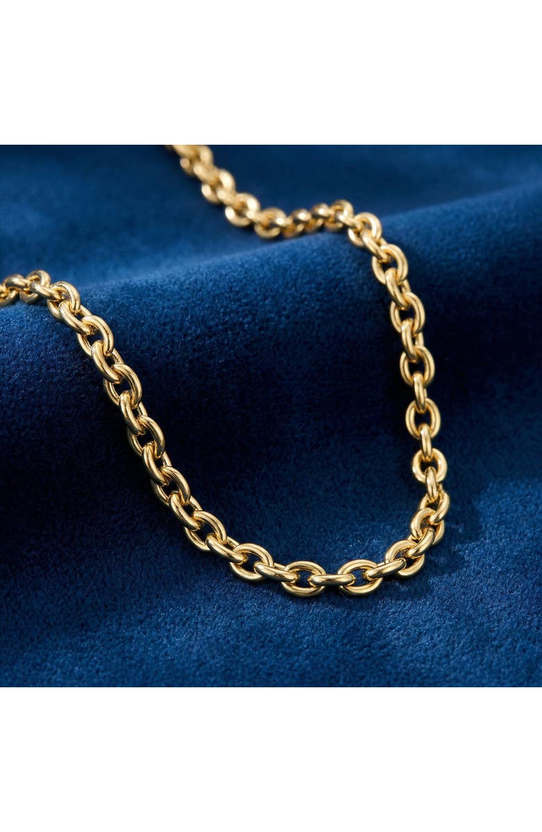 Bliss Diamond 14k Gold Women's 24" Chain Necklace 32 Grams 7.5mm Thick, Alternate, color, 14K Yellow Gold