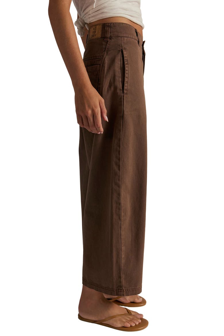 Lay Down Ankle Wide Leg Chinos, Alternate, color, BROWNIE