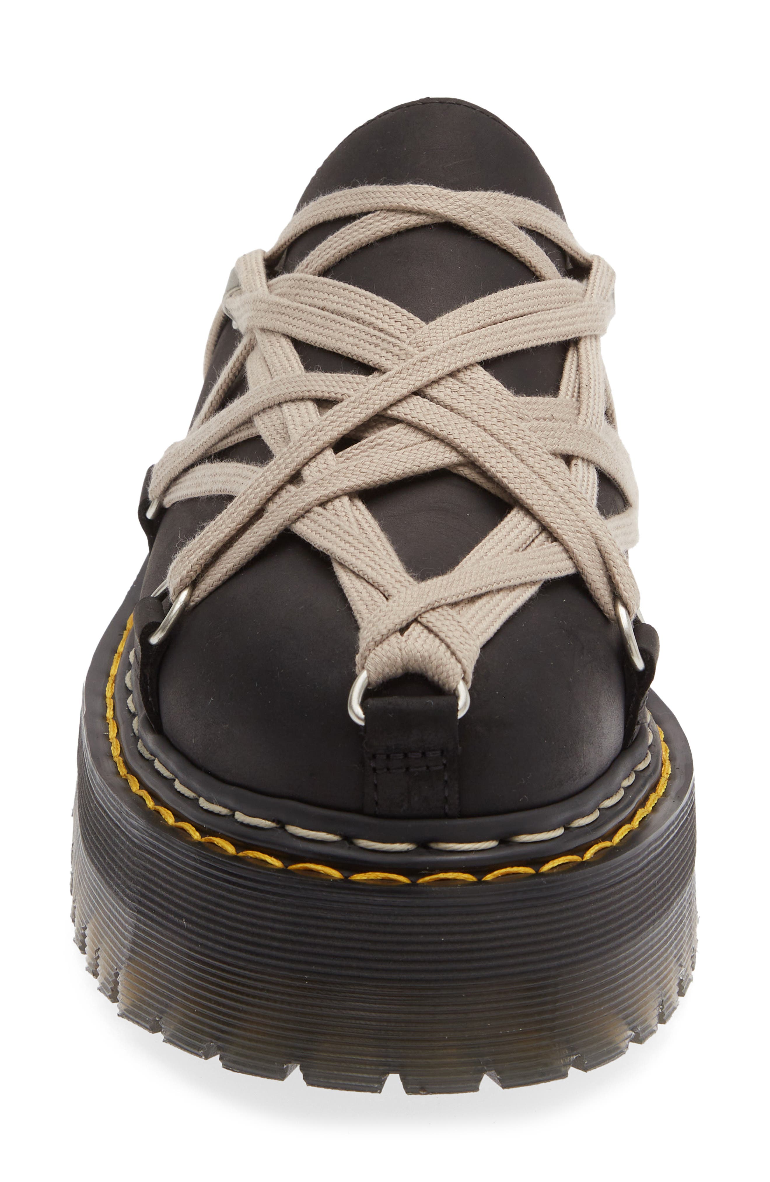 x Dr. Martens Quad Sole Megalace® Mule, Alternate, color, BLACK