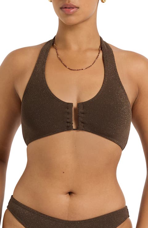 Bailey Crop Halter Bikini Top