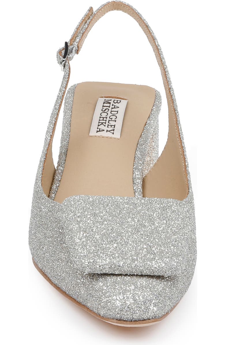 Badgley Mischka Collection Gracen Slingback Pump, Alternate, color, Silver Glitter
