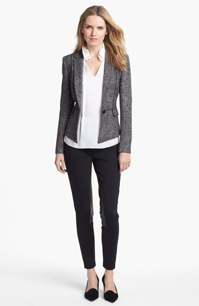Elie Tahari 'Minka' Metallic Tweed Jacket, Alternate, color,