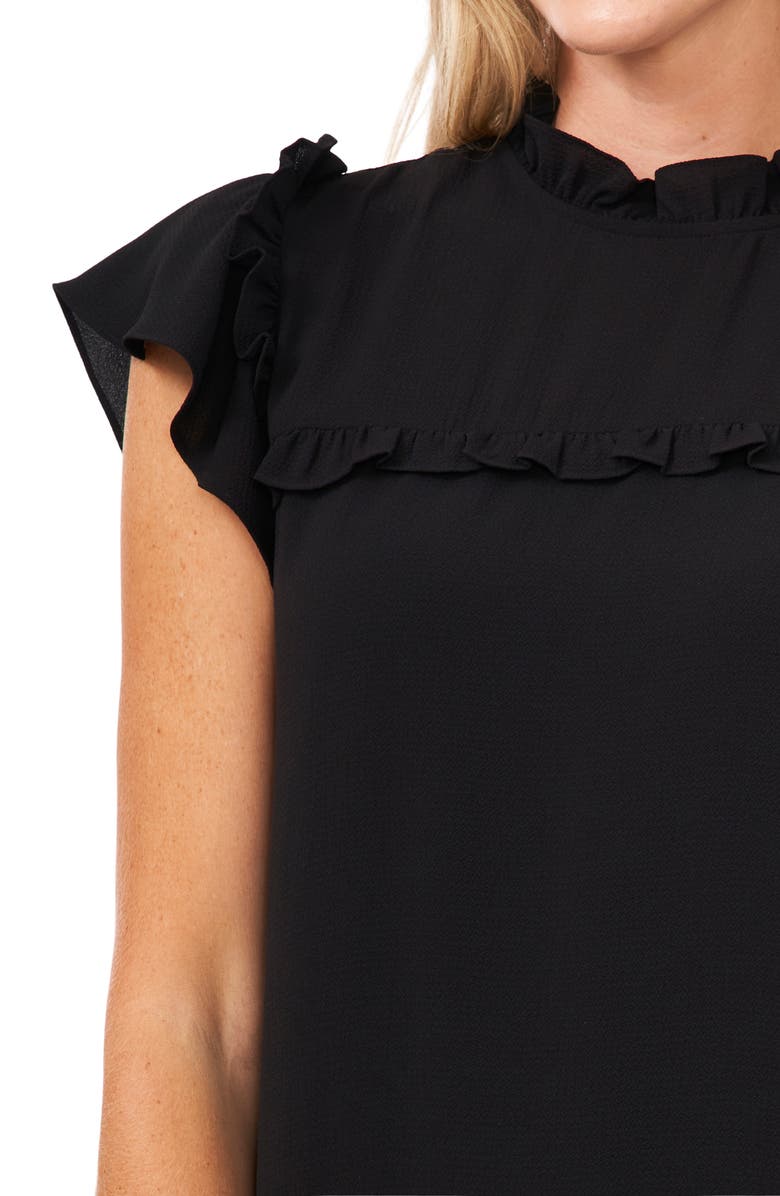 CeCe Mock Neck Ruffle Dress, Alternate, color, 