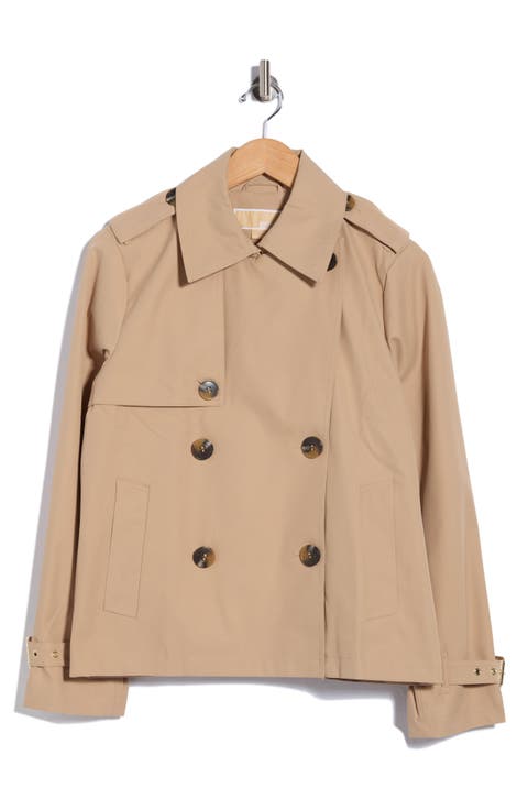 Double Breasted Short Trench Coat