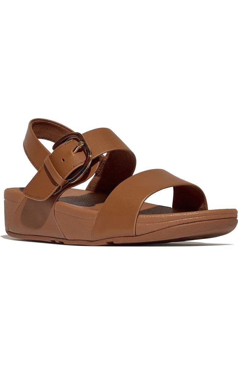 FitFlop Lulu Slingback Platform Wedge Sandal, Main, color, Deep Tan