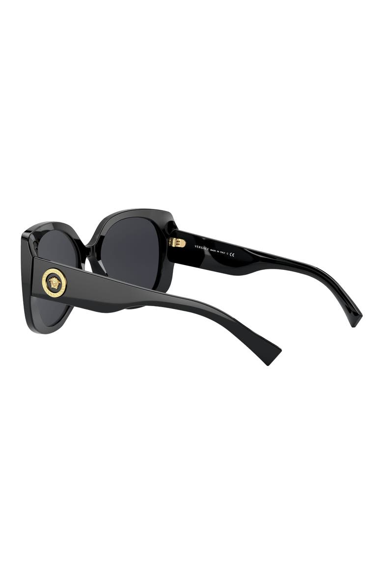 56mm Butterfly Sunglasses, Alternate, color, BLACK/ GREY SOLID
