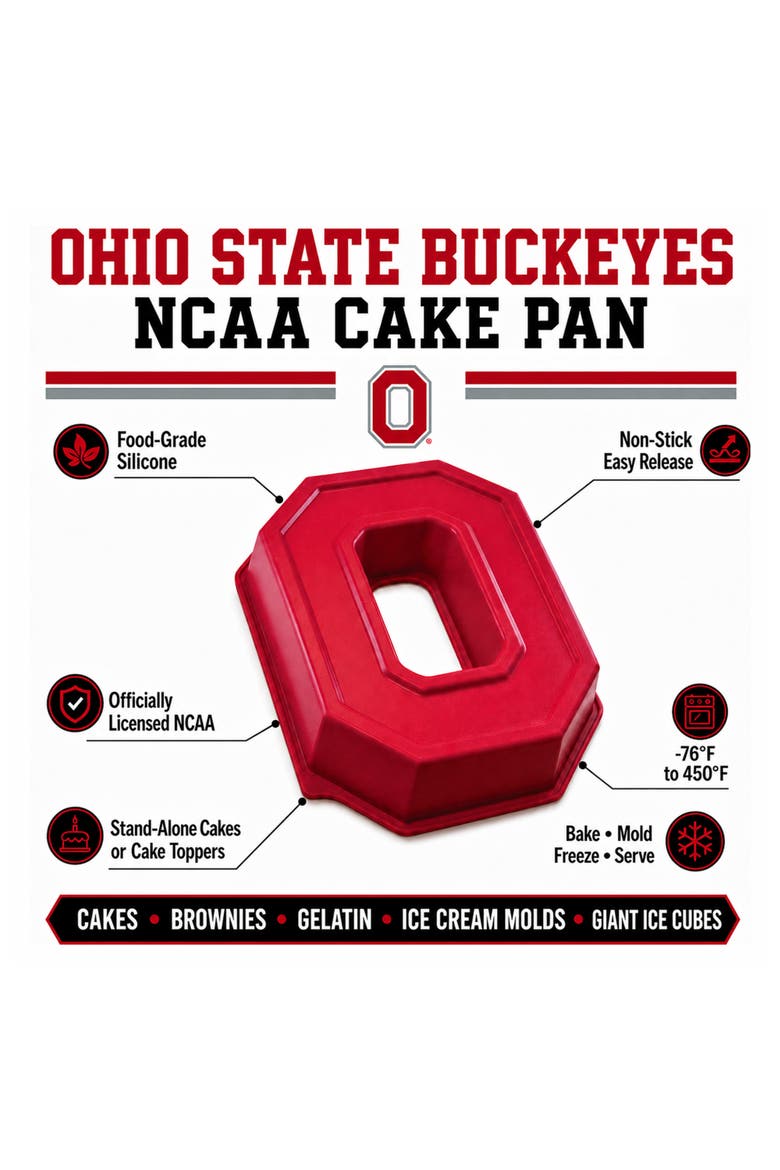 Ohio State Buckeyes Cake Pan, Alternate, color, Red