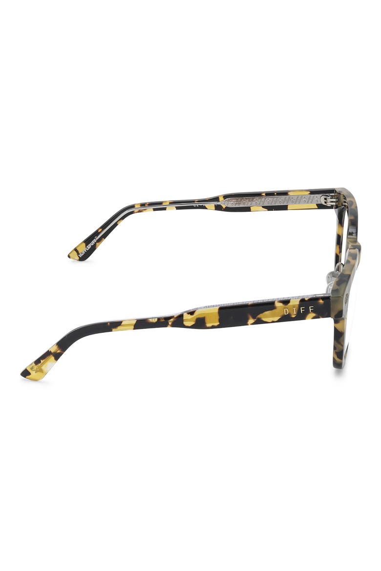 Hufflepuff 47mm Polarized Round Blue Light Glasses, Alternate, color, BUTTERBEER TORTOISE